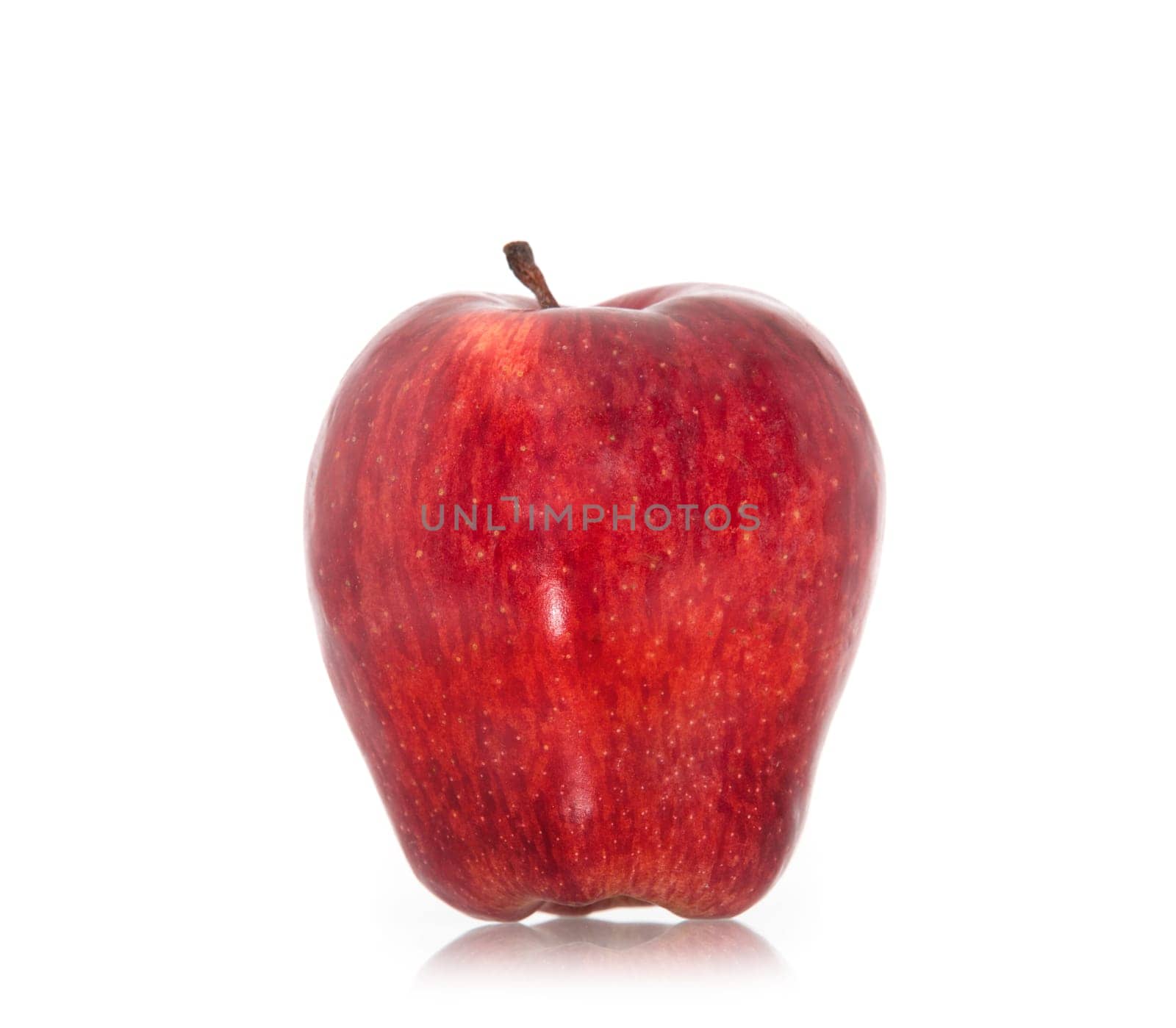 Red ripe apple on white