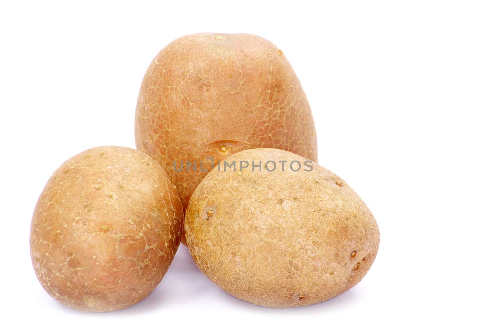 potatoes isolated on white background