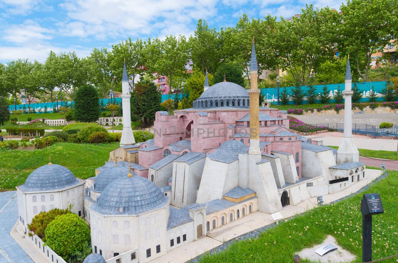 Miniaturk park in istanbul, the largest miniature park in the world. The park contains 105 buildings, each replicated on a scale of 1