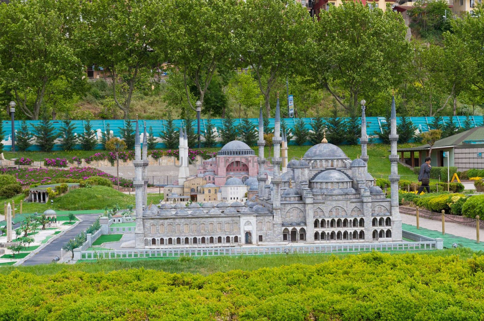 Miniaturk park in istanbul, the largest miniature park in the world. The park contains 105 buildings, each replicated on a scale of 1