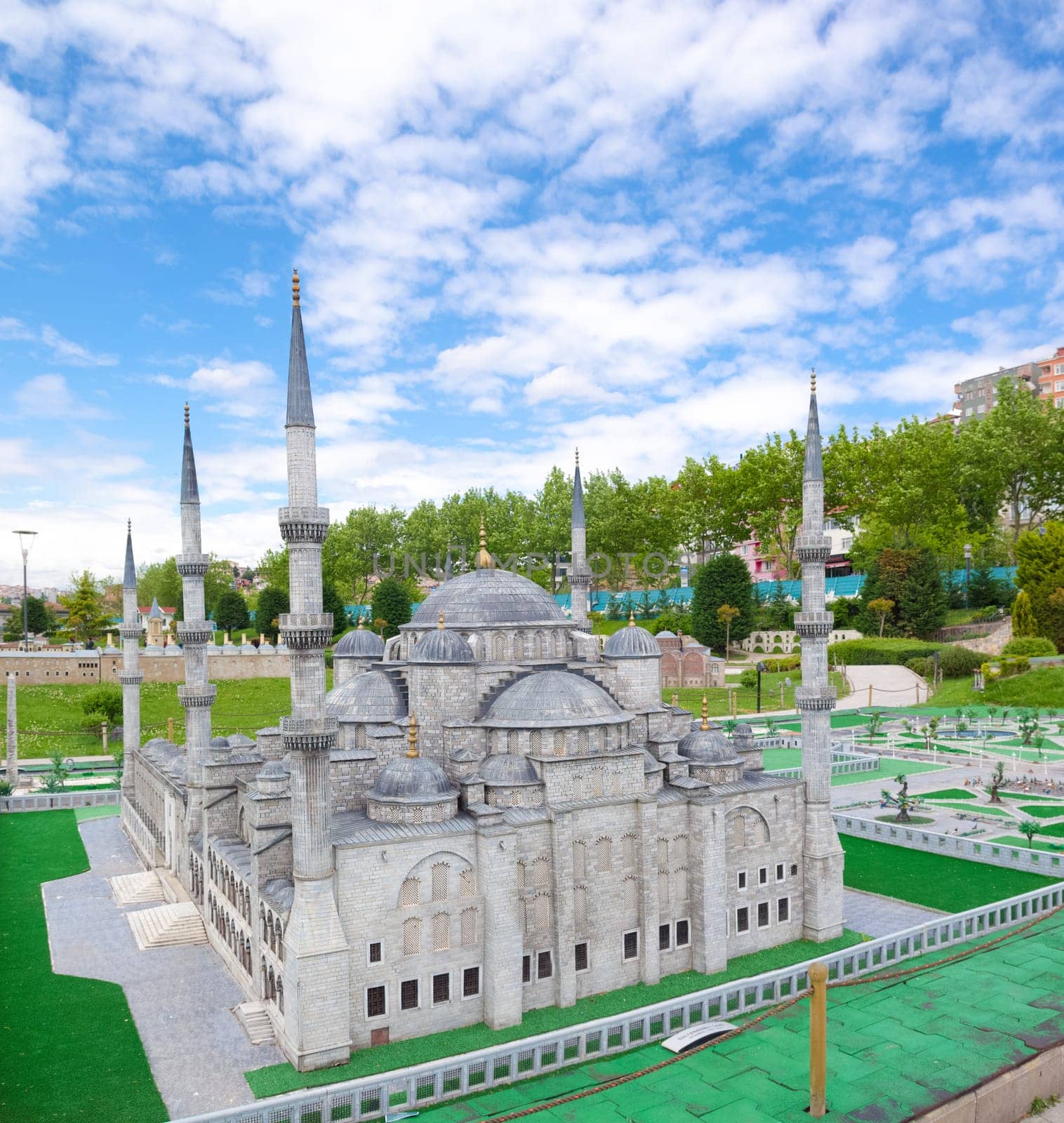Miniaturk park in istanbul, the largest miniature park in the world. The park contains 105 buildings, each replicated on a scale of 1