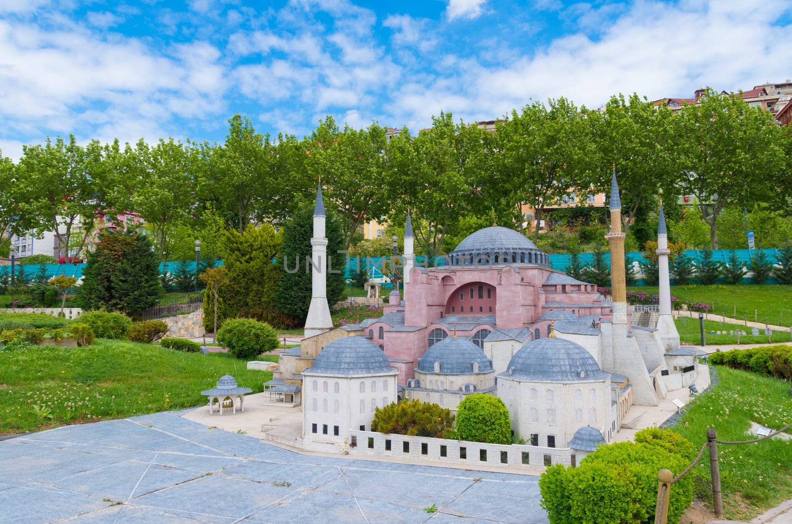 Miniaturk park in istanbul, the largest miniature park in the world. The park contains 105 buildings, each replicated on a scale of 1