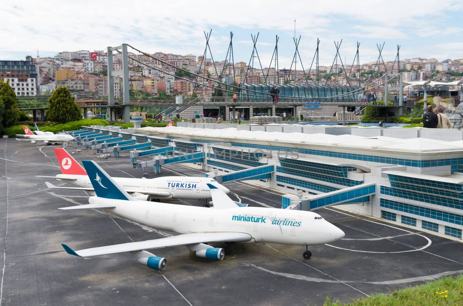 Miniaturk park in istanbul, the largest miniature park in the world. The park contains 105 buildings, each replicated on a scale of 1