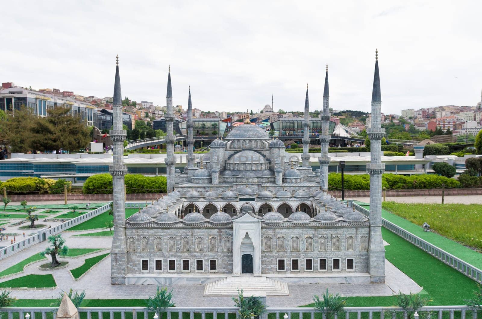 Miniaturk park in istanbul, the largest miniature park in the world. The park contains 105 buildings, each replicated on a scale of 1