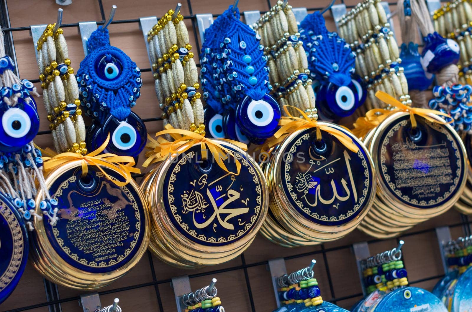 medaillons for tourists in a store in istanbul, turkey