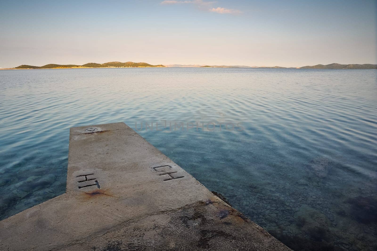 Bathing jetty at Drage in Croatia