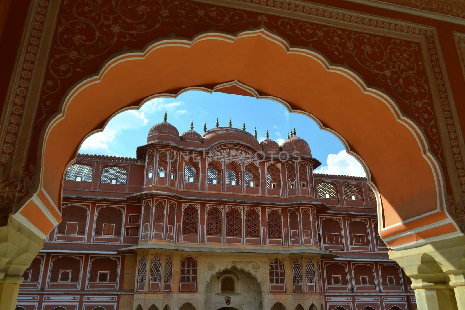 India, Rajasthan, Jaipur, view of the City Palace built in 1729 - 1732 by Sawai Jai Singh