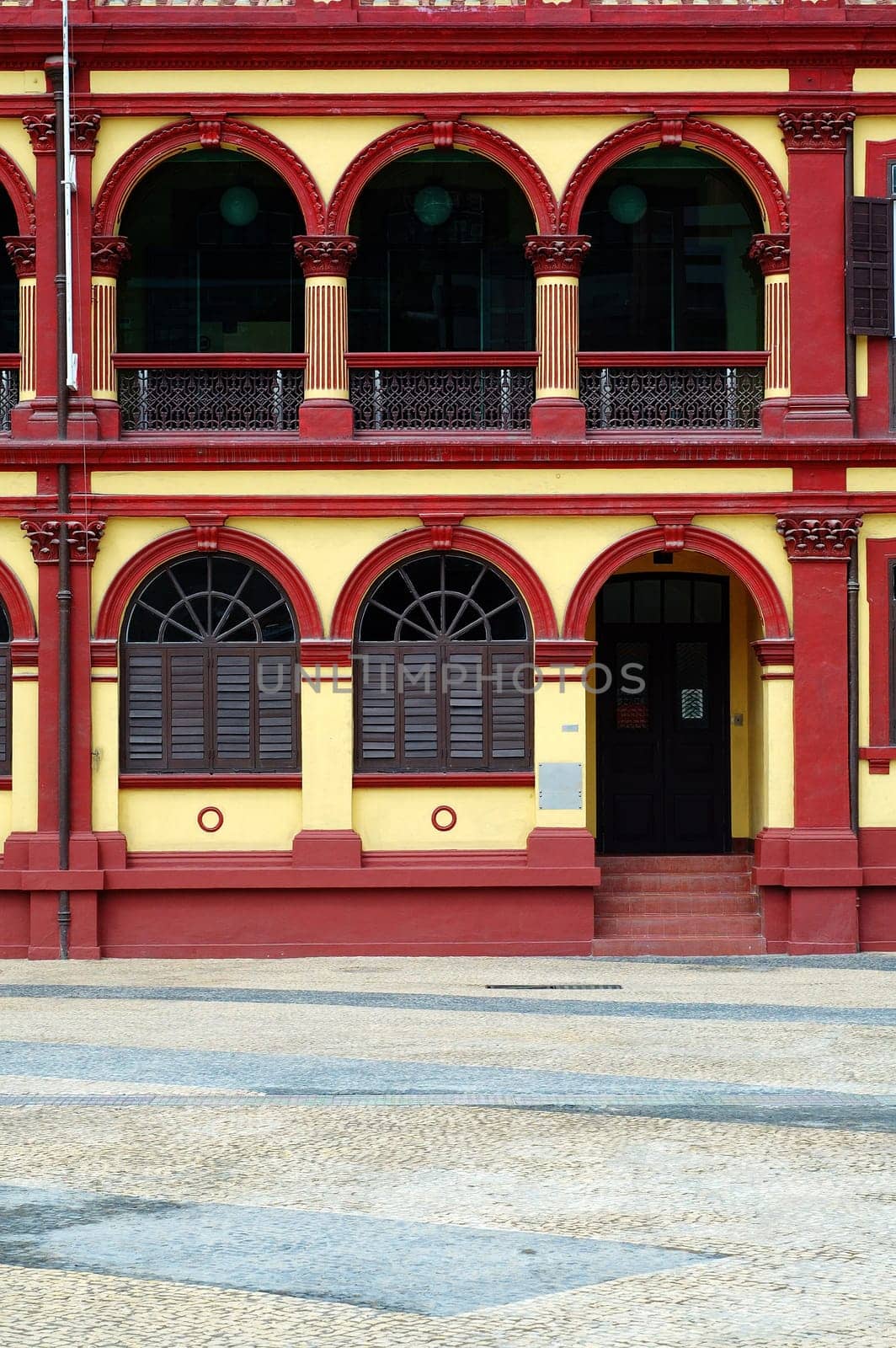 The preserved colonial construction in Macau city