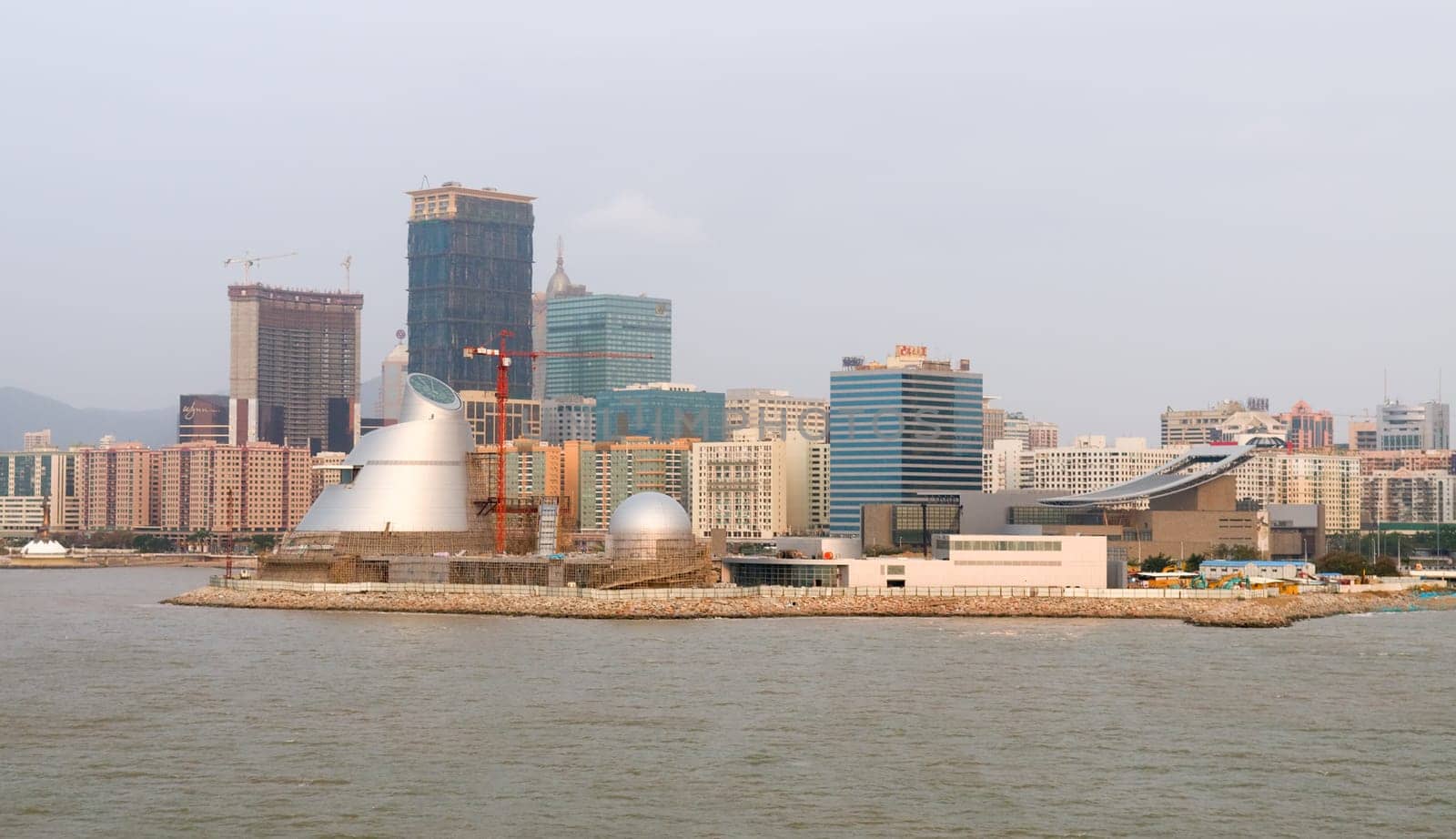 The panorama of urban with skyscrapers in Macau city