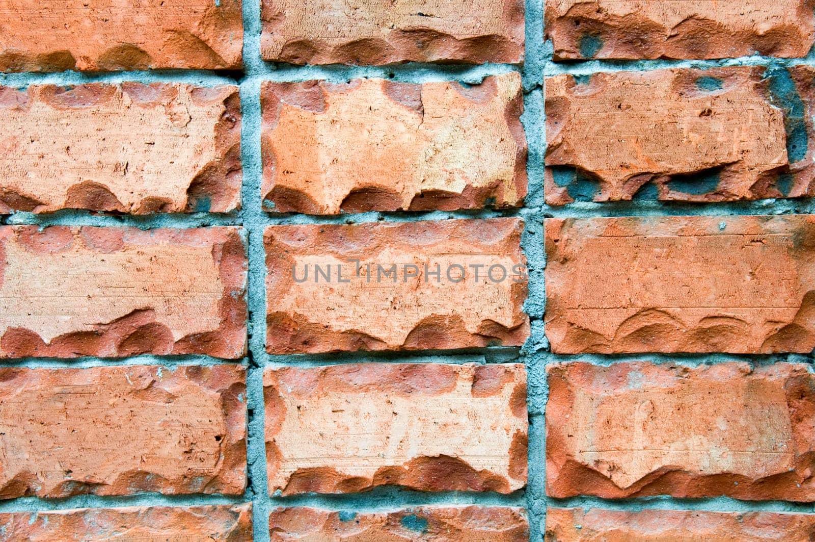 The abstract pattern of wall constructed with bricks