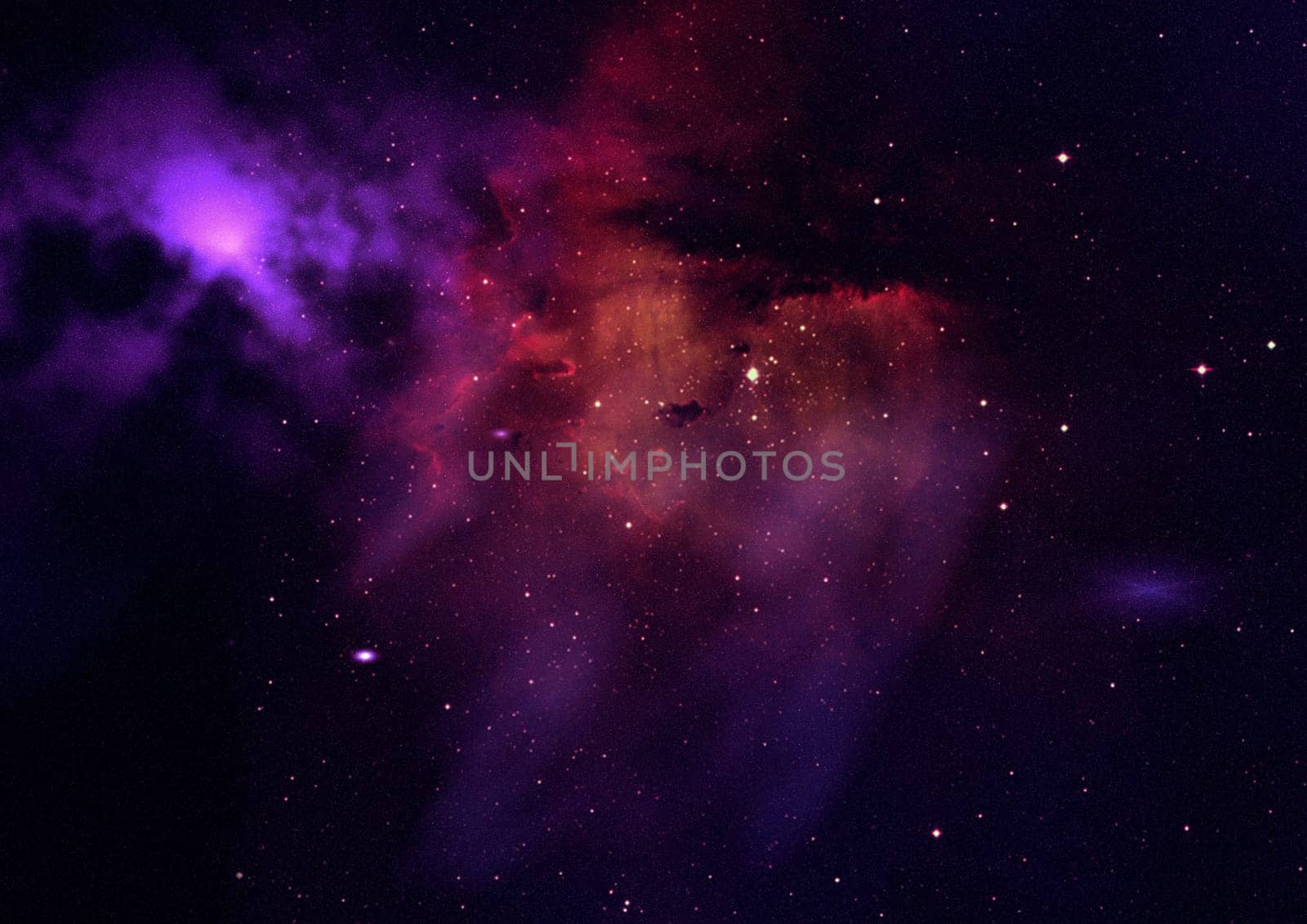 Far being shone nebula and star field against space. "Elements of this image furnished by NASA""."