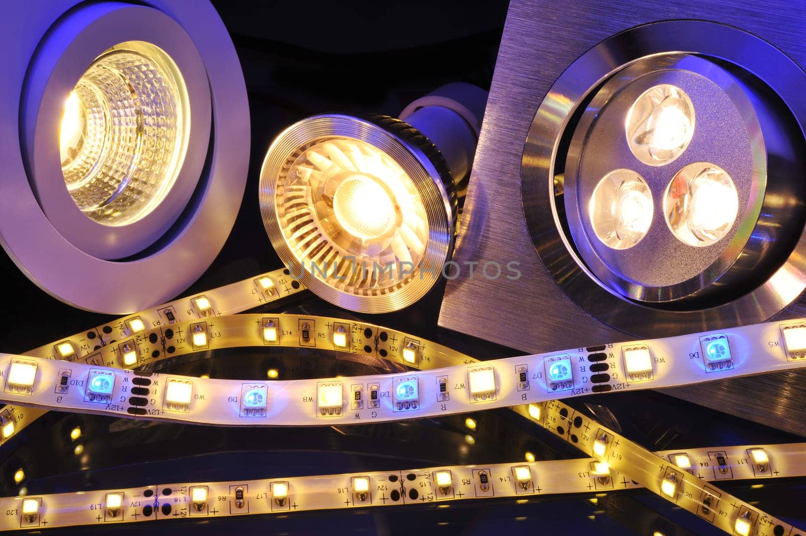 various current LED technologies in one image