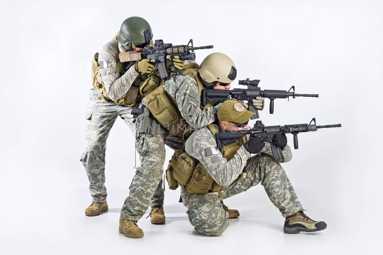 SWAT Team Officer on white isolated background