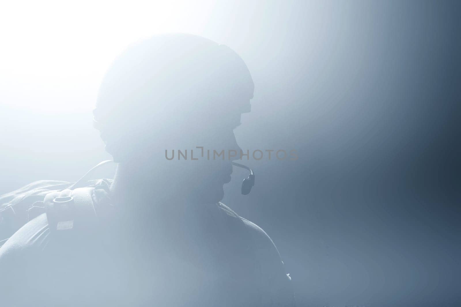 SWAT Team Officer on white isolated background