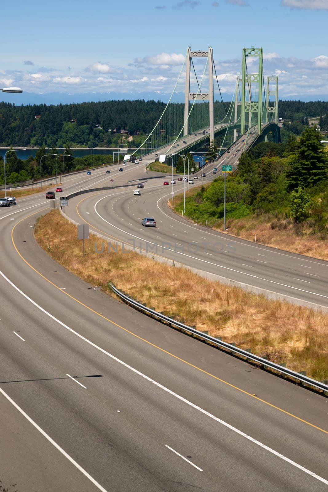 The Tacoma Narrows Bridge carried drivers form the mainland to Gig Harbor and the Olympic Peninsula.