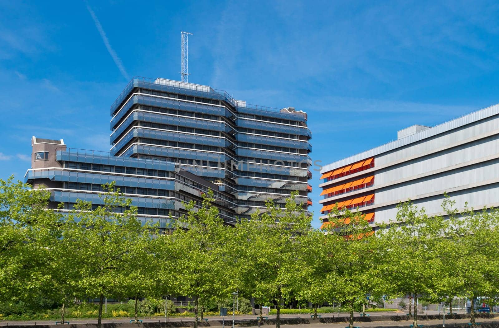 exterior of a modern office building in utrecht, netherlands