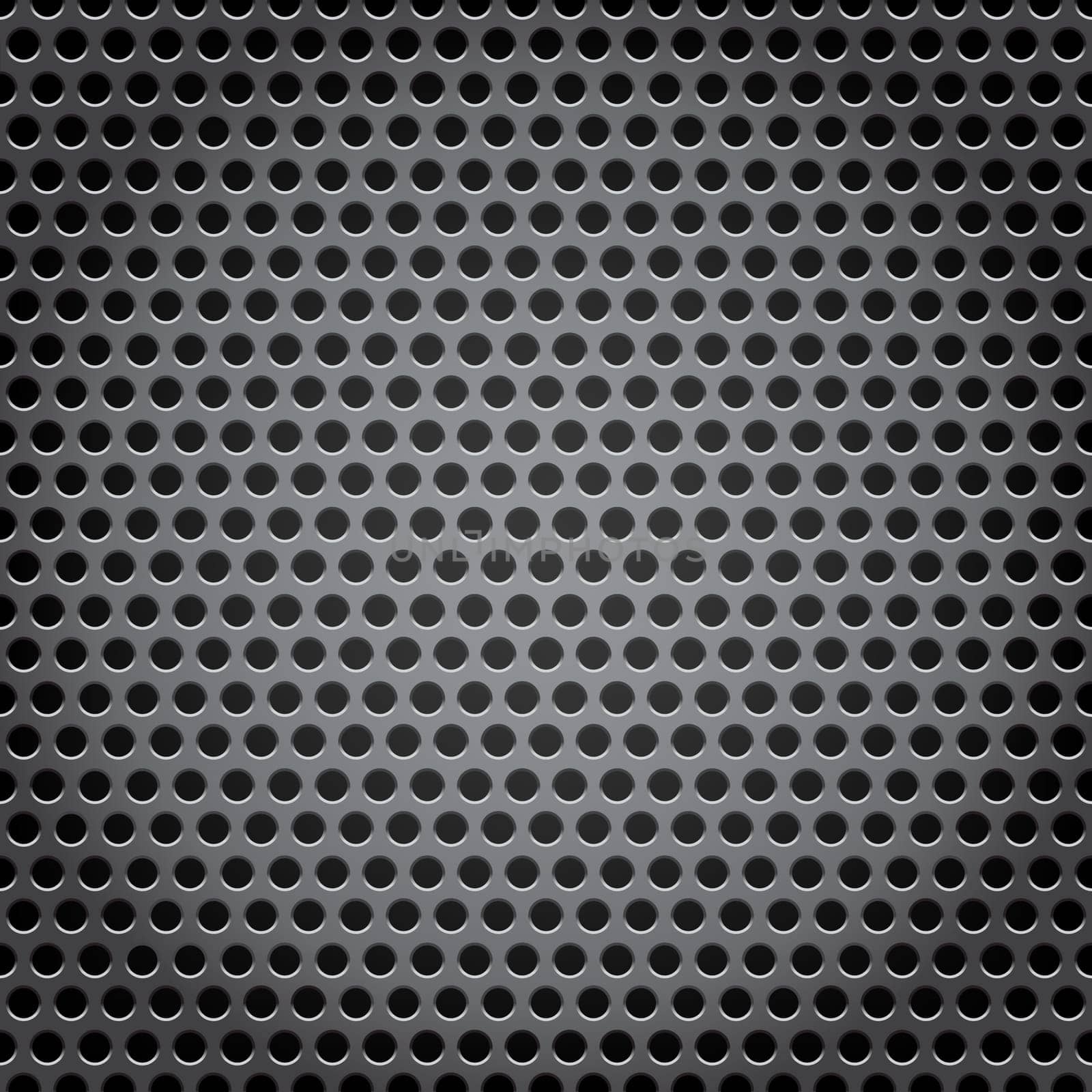 The metal grid dark background with black holes