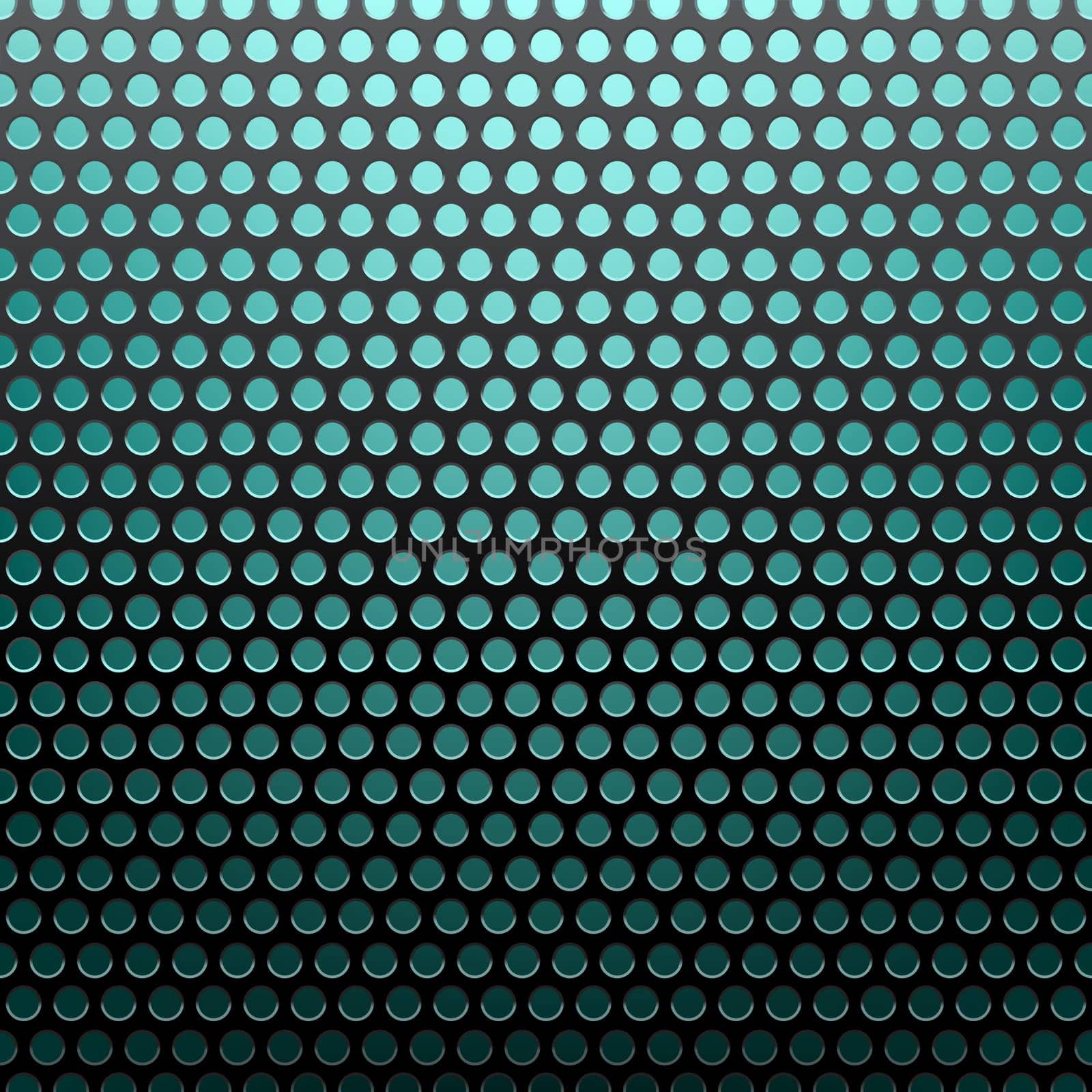 The metal blue, azure mesh background with holes