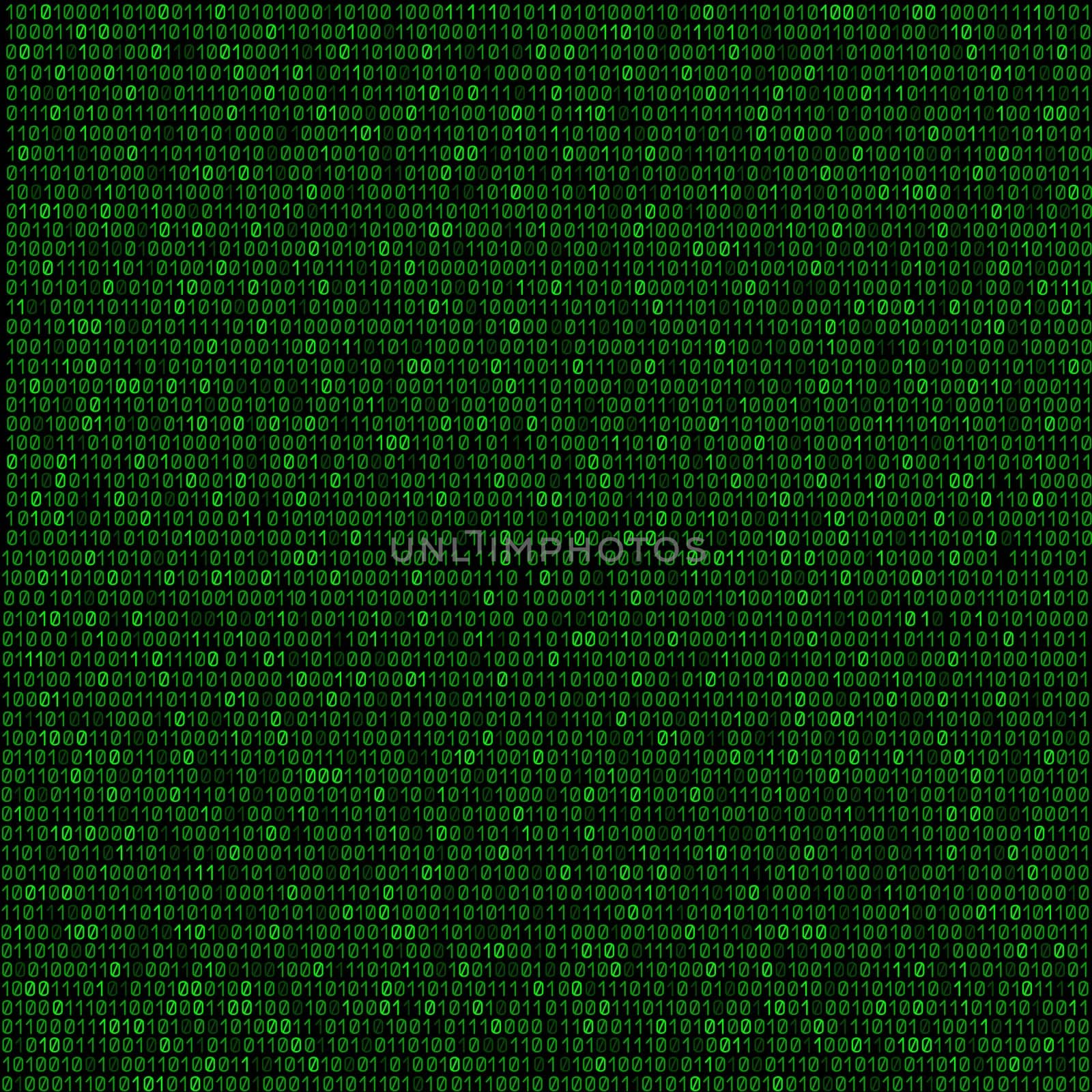 The green code made programming dark texture background