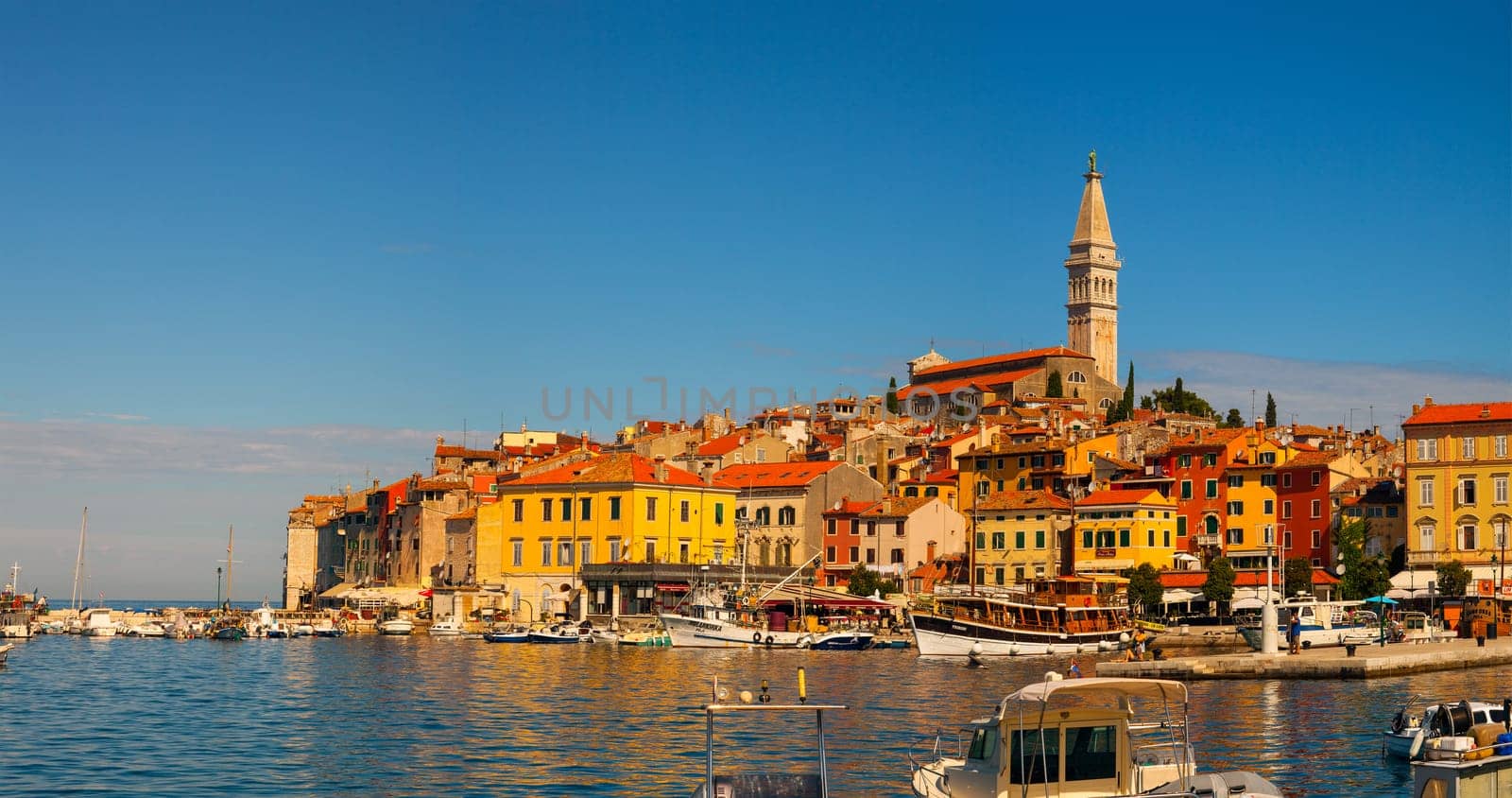 View of Rovinj little city in Istria, Croatia