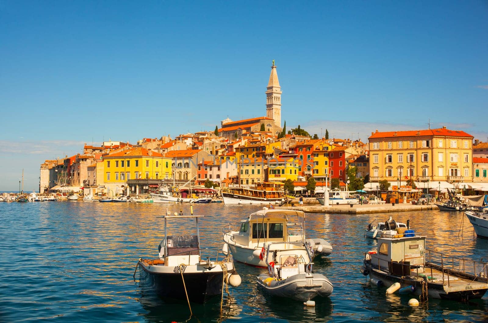 View of Rovinj little city in Istria, Croatia