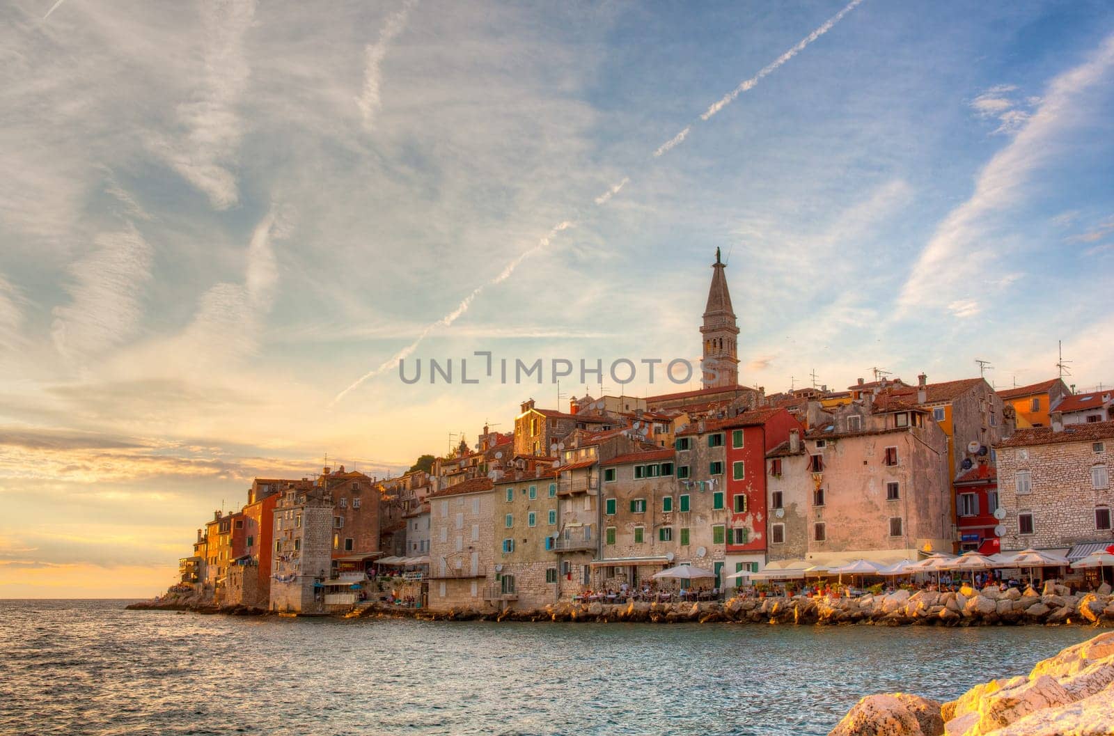 View of Rovinj little city in Istria, Croatia