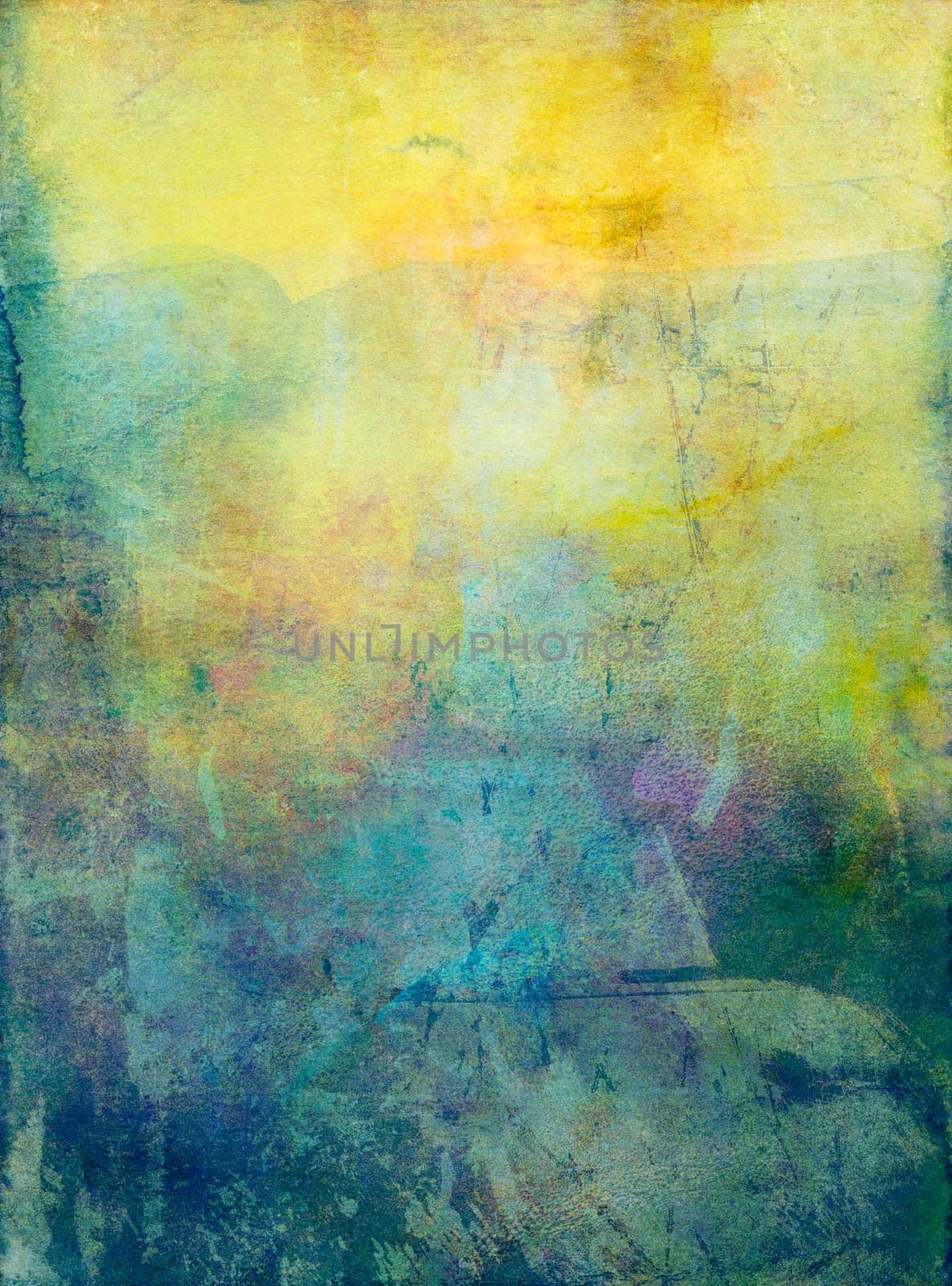 watercolor gouache texture,analog and digital mixed media