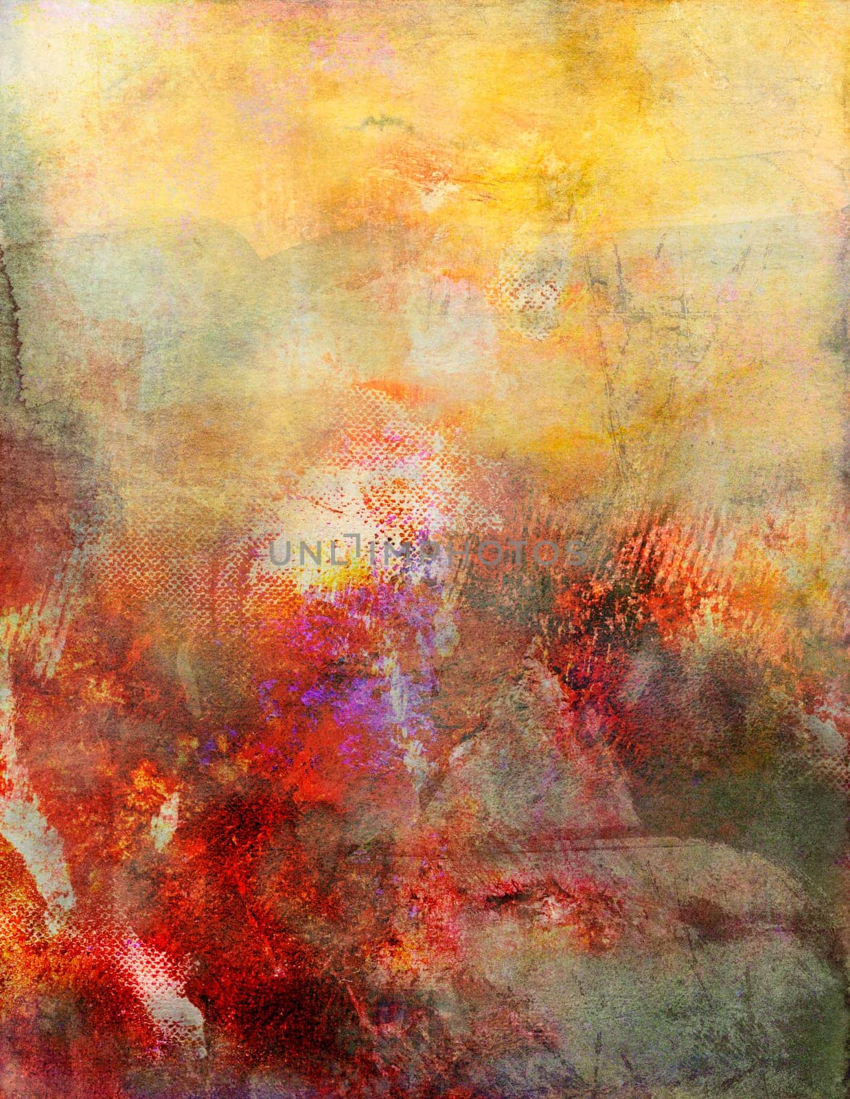 watercolor gouache texture,analog and digital mixed media