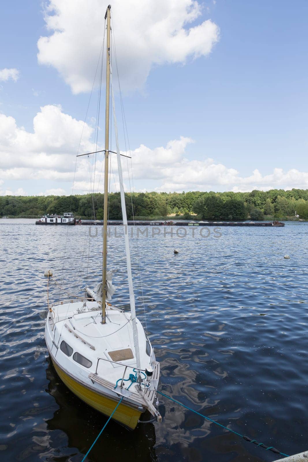 Small sailing boat in the harbour on the Havel