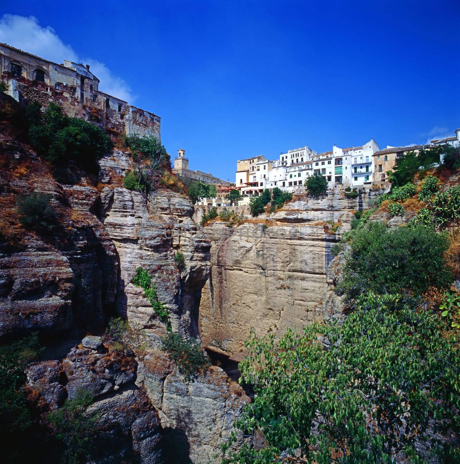 Ronda in Spain build on cliffs