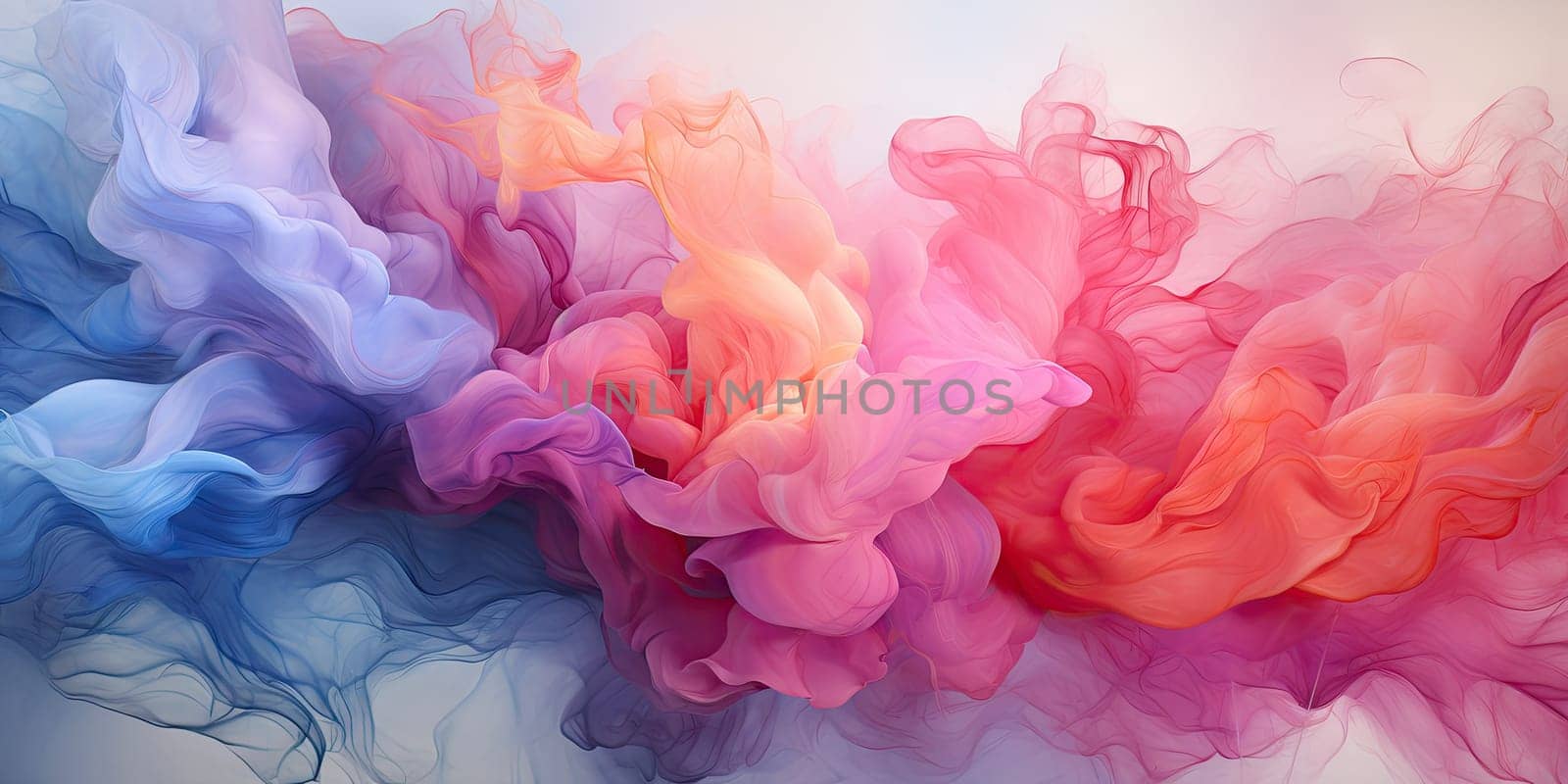 An abstract watercolor painting with a blend of soothing pastel colors, evoking a sense of calm and creativity. Concept of artistic inspiration by Generative AI by wichayada