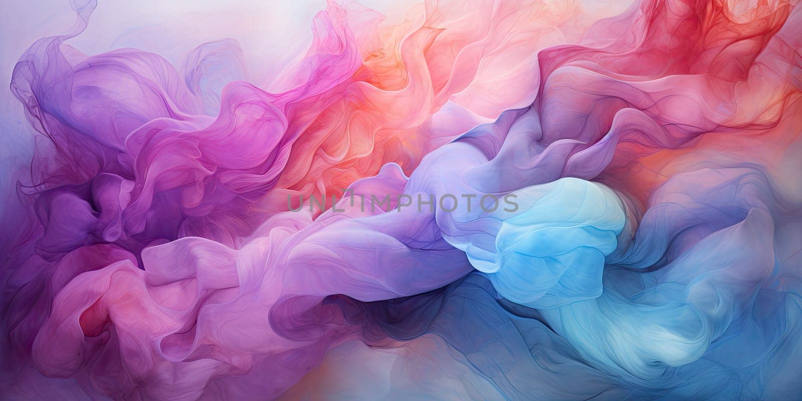 An abstract watercolor painting with a blend of soothing pastel colors, evoking a sense of calm and creativity. Concept of artistic inspiration by Generative AI by wichayada