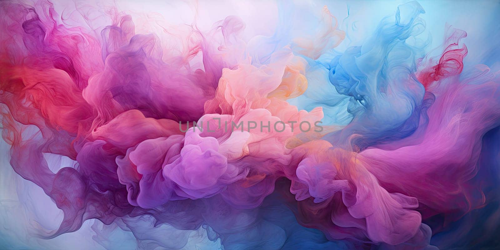 An abstract watercolor painting with a blend of soothing pastel colors, evoking a sense of calm and creativity. Concept of artistic inspiration by Generative AI by wichayada