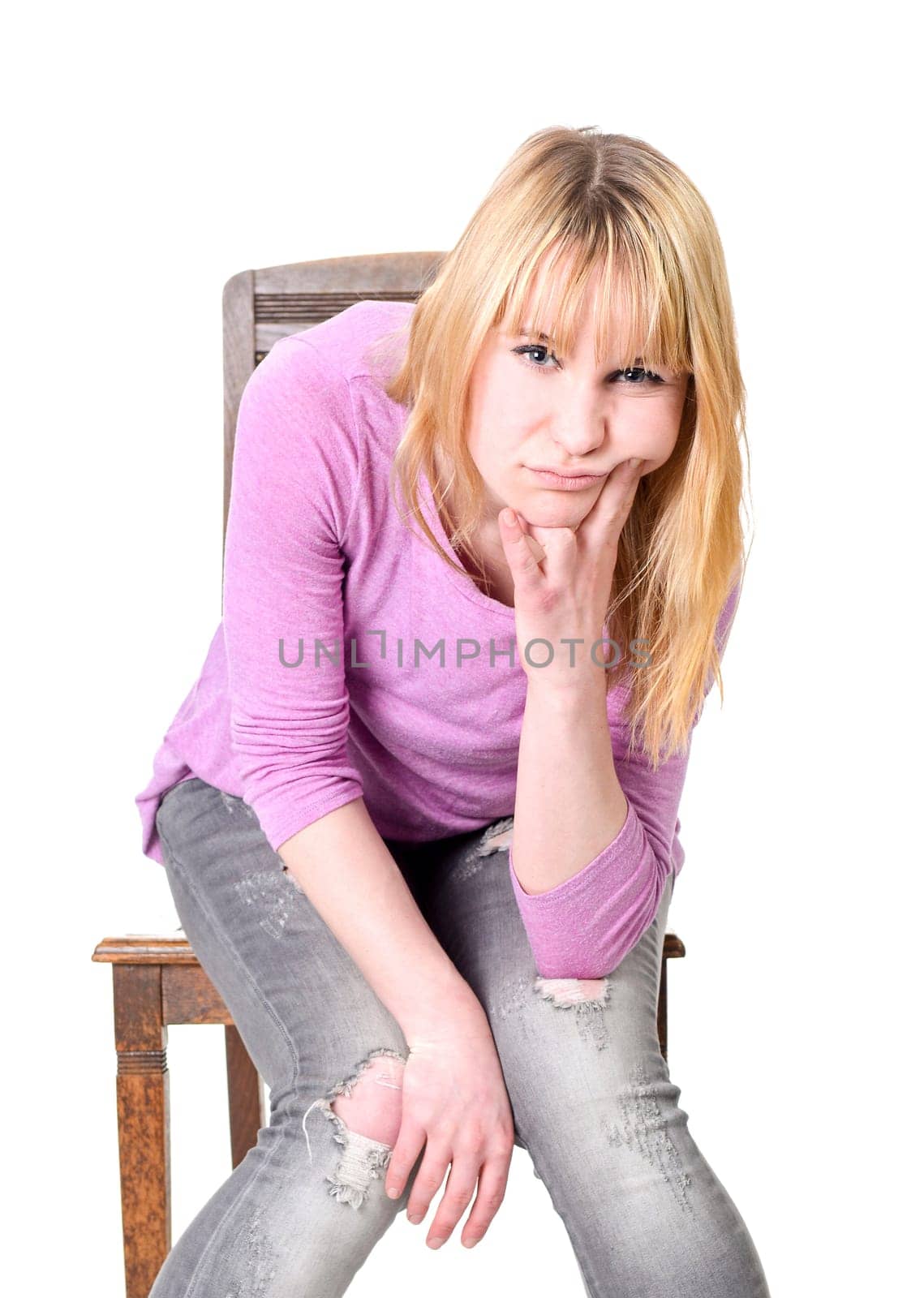 unhappy young woman