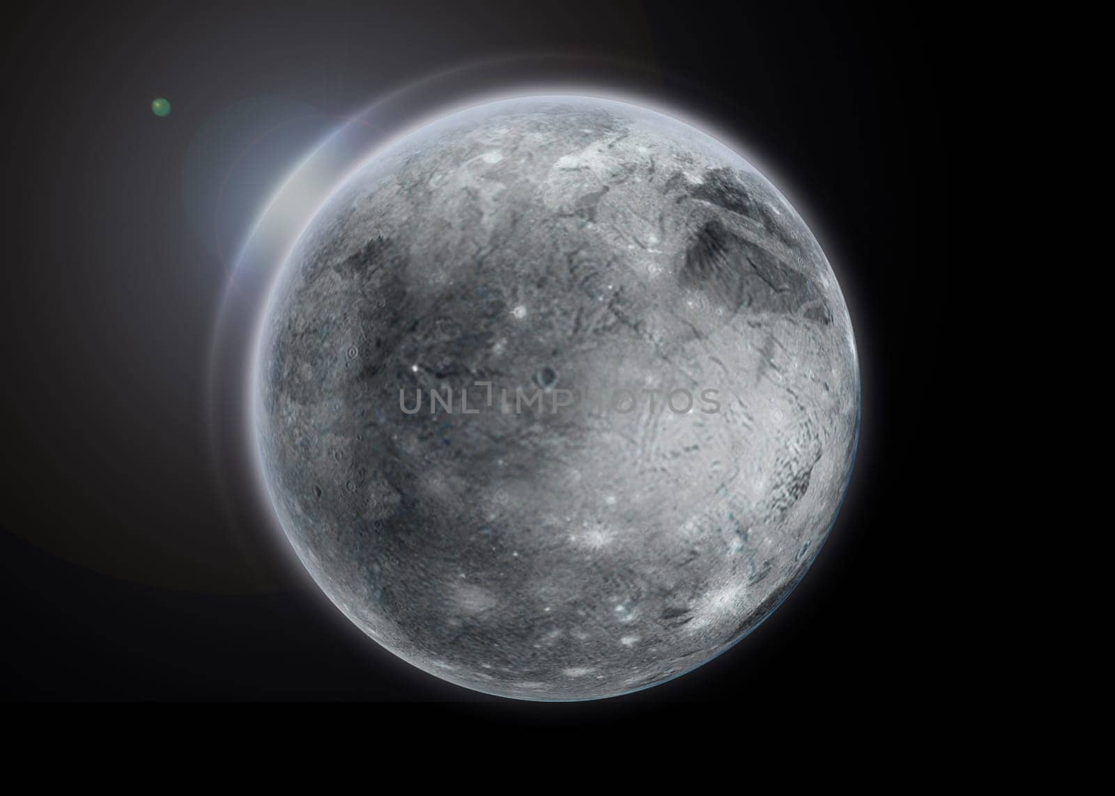 Planet landscape in space