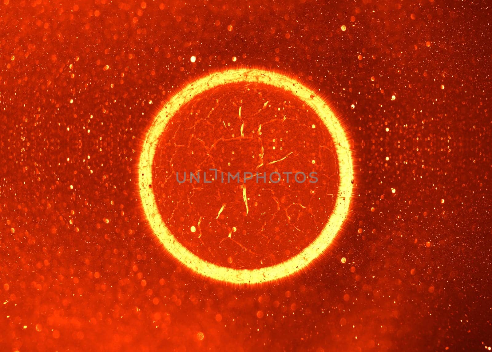 Simulated Planet explosion, Exploding fire planet