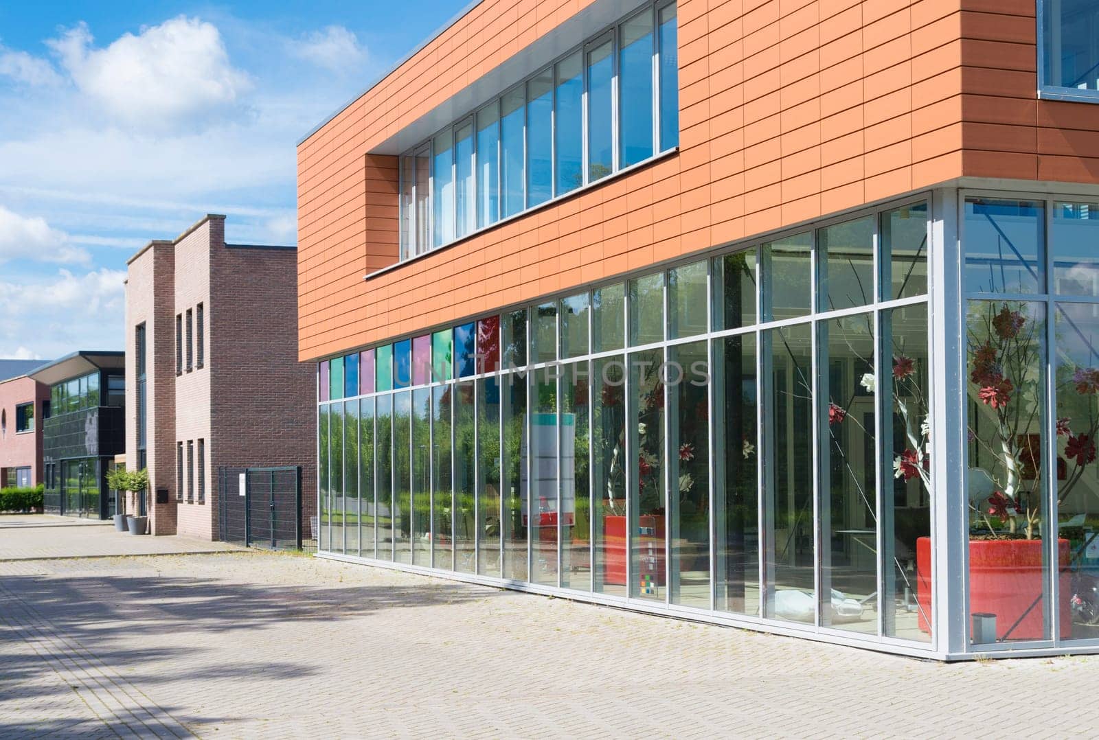 exterior of a modern small office building