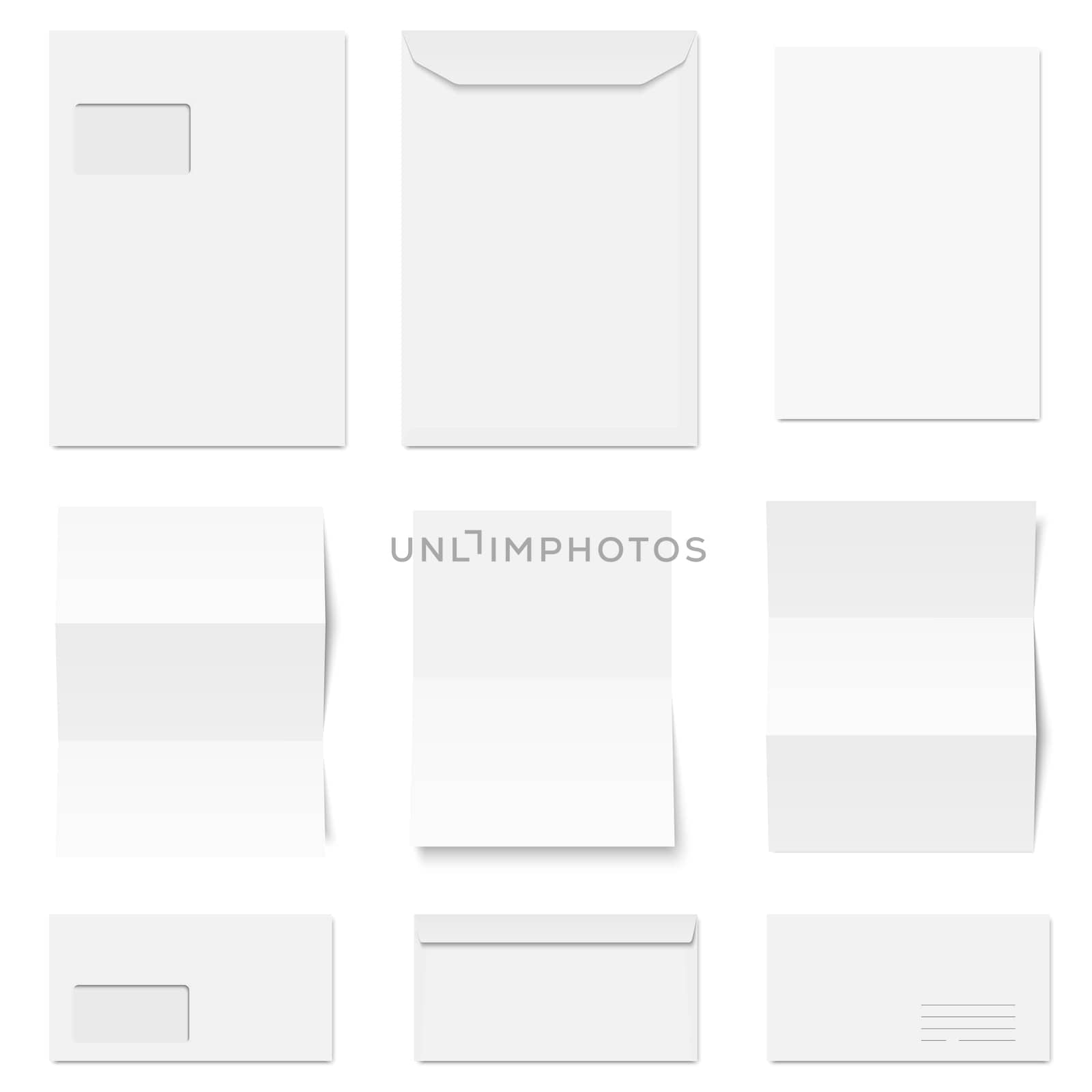 vector - collection of envelopes and writing paper