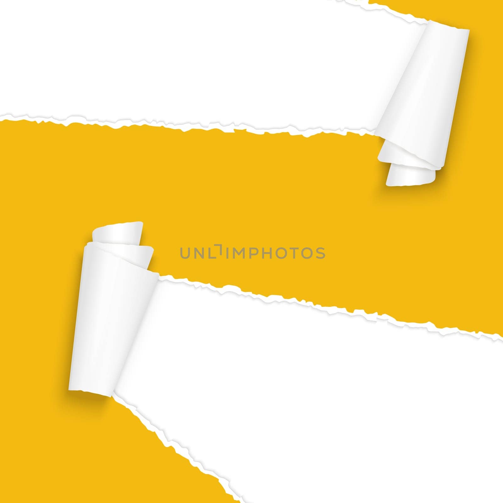 vector of ripped open paper colored orange
