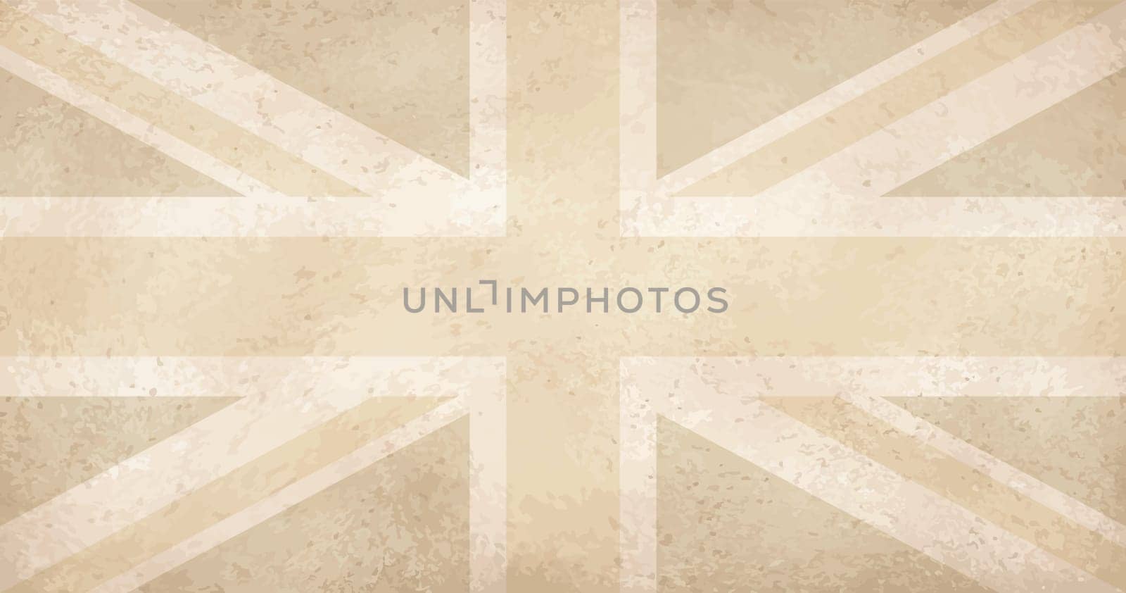 vector of vintage yellowed grunge flag with scratches UK