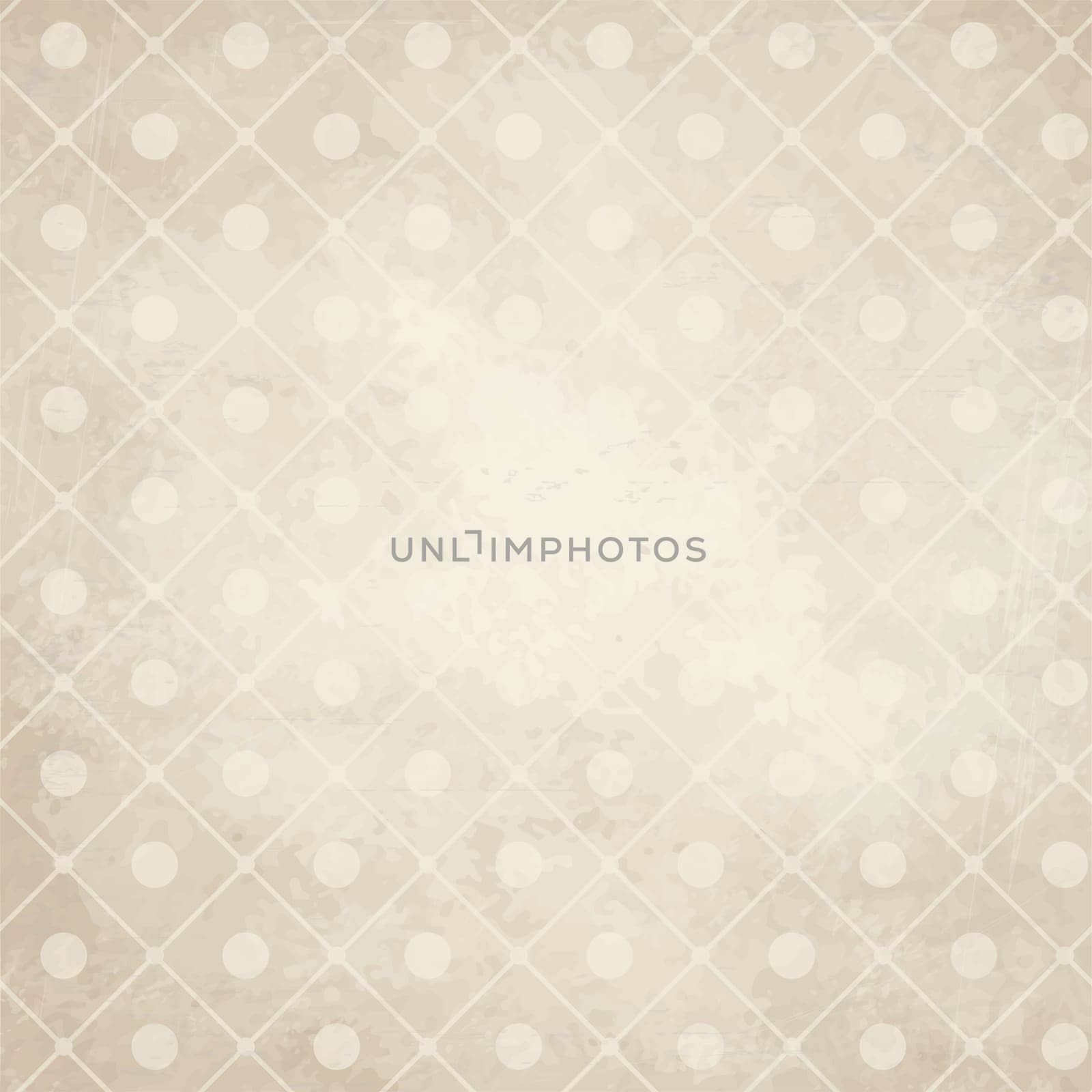vector of old vintage paper background with points on checkered pattern