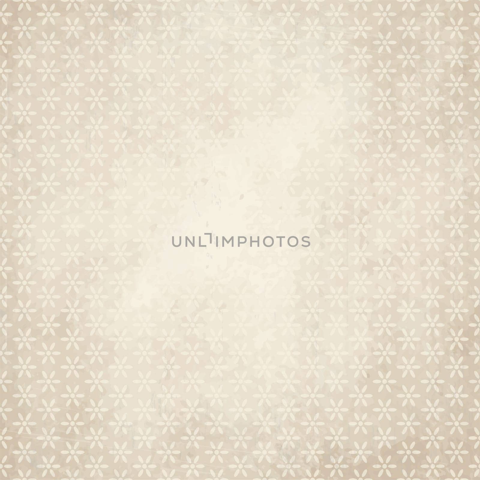 vector of old vintage paper background with flowers