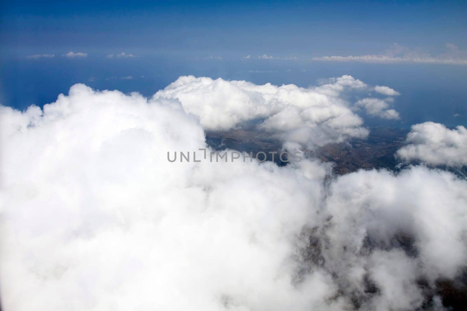 High clouds viewed from airplane