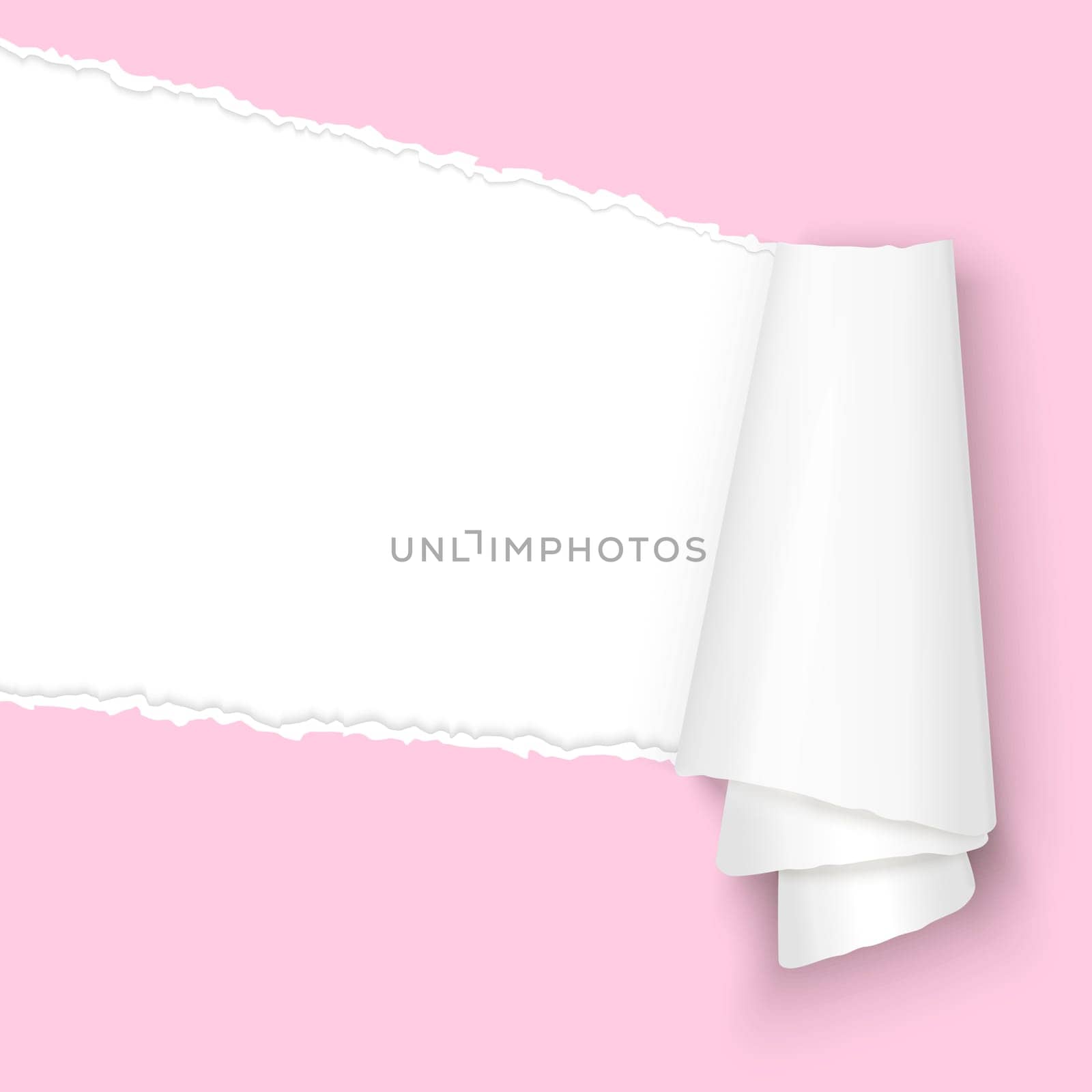 vector of ripped open paper colored pink