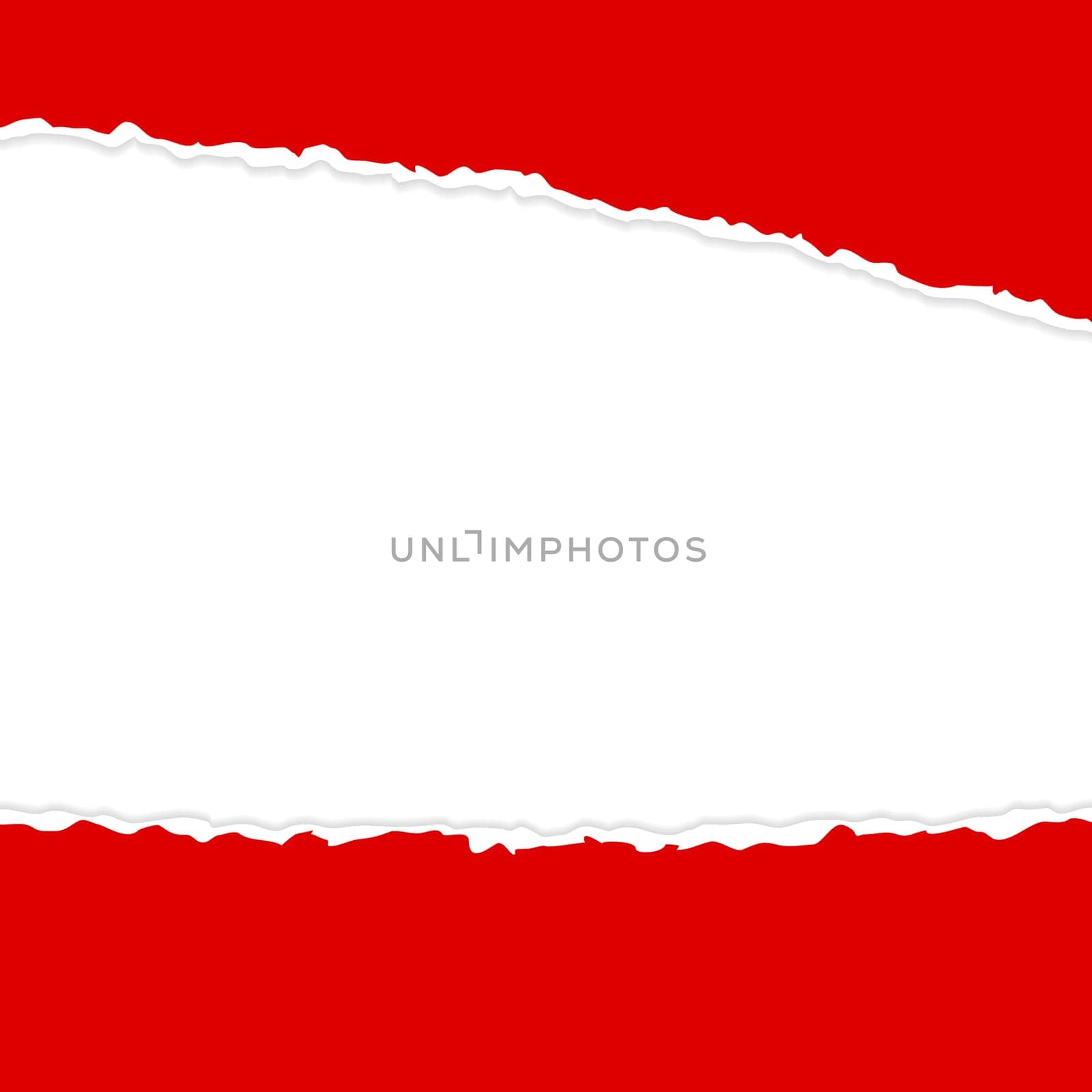 vector of ripped open paper colored red