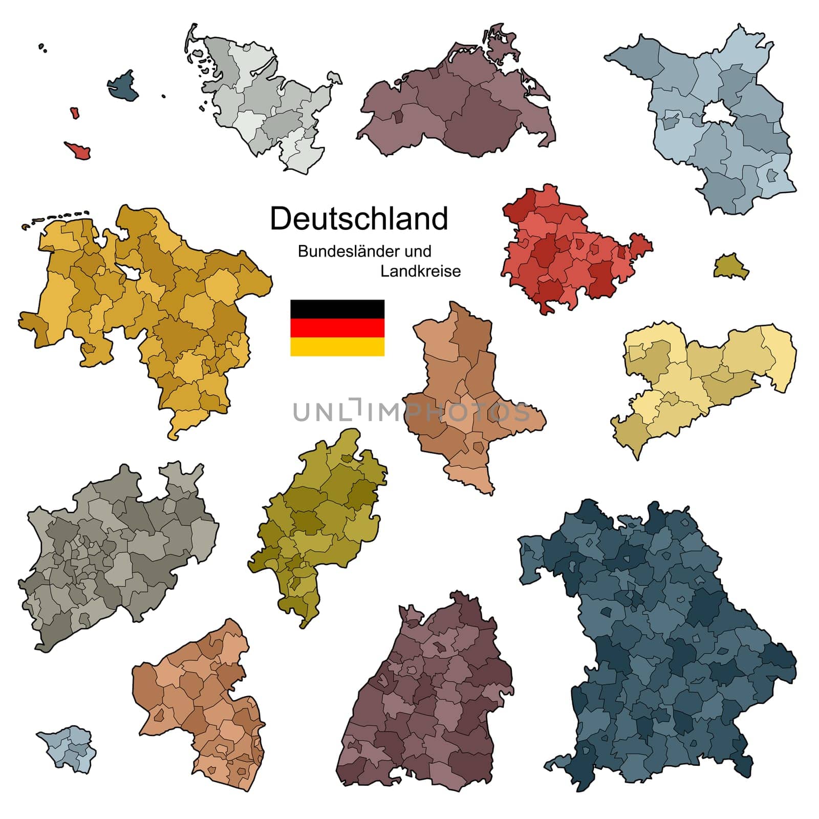 Federal states and counties of Germany