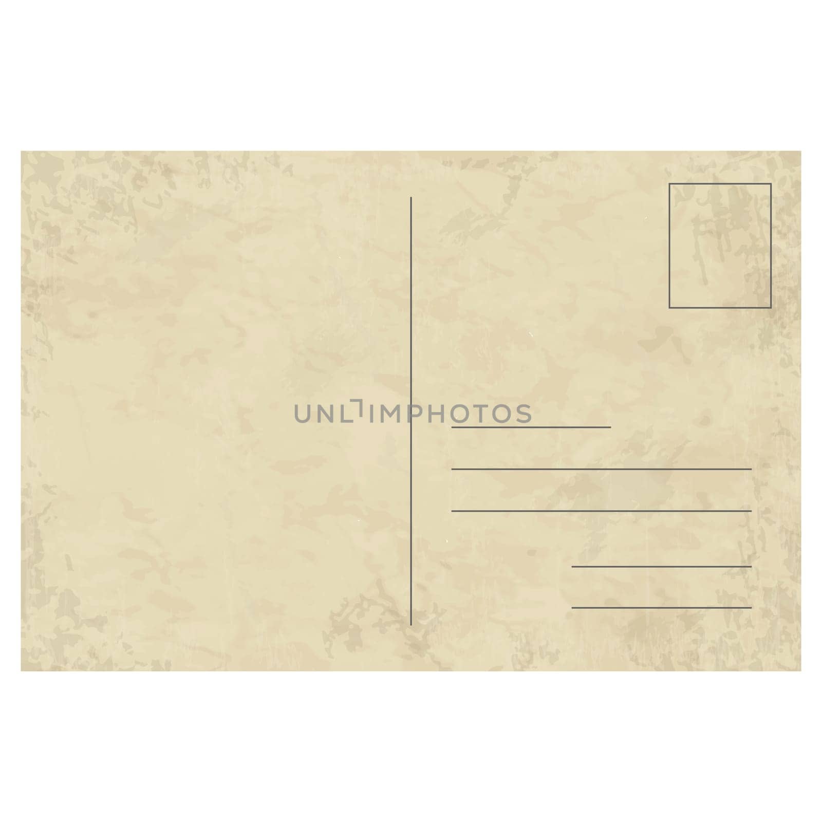 template vector of an old vintage postcard