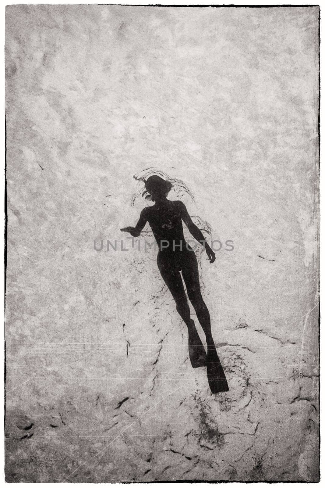 Snorkeler at the sea surface