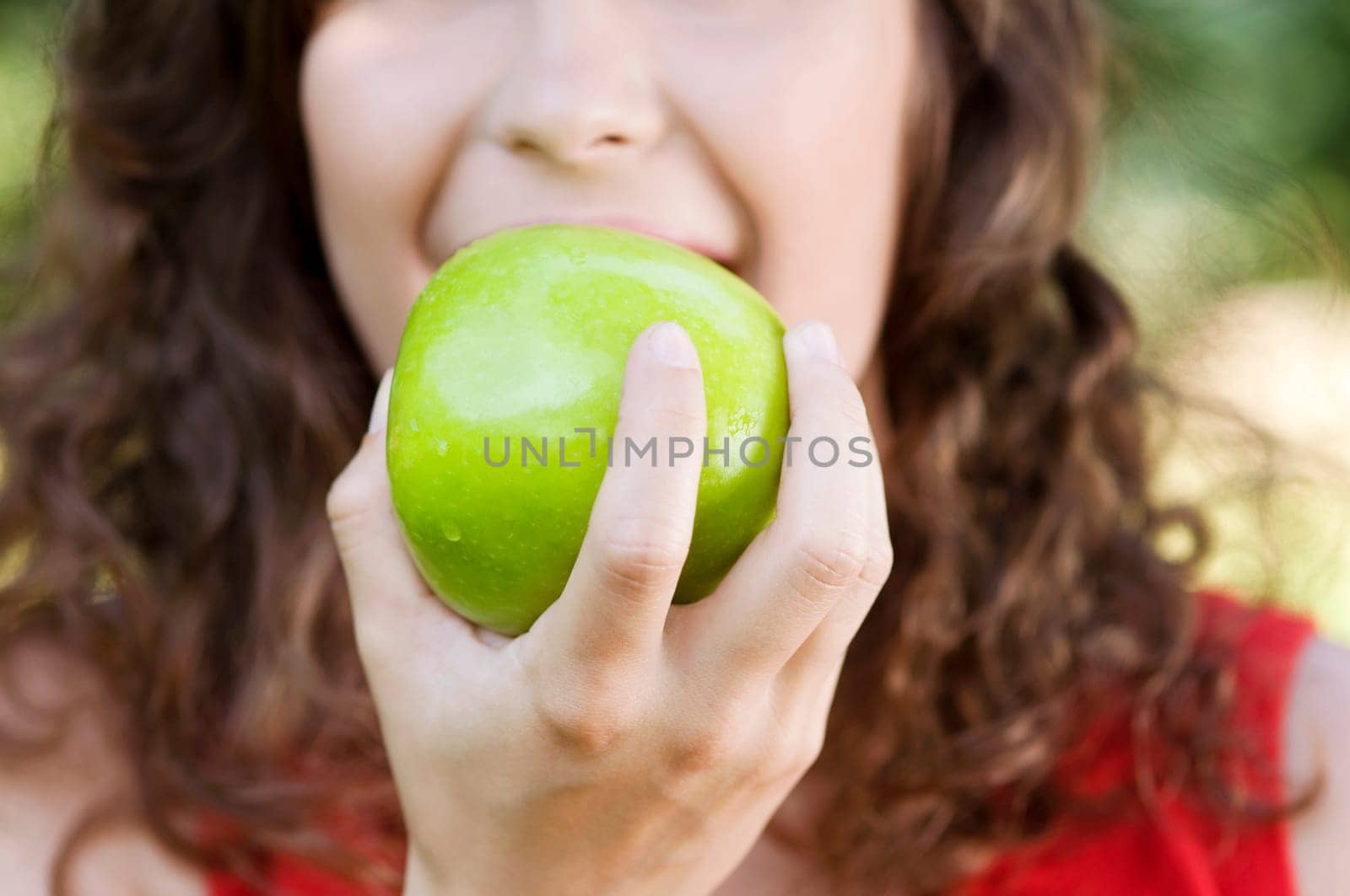 Healthy, fresh, green apple