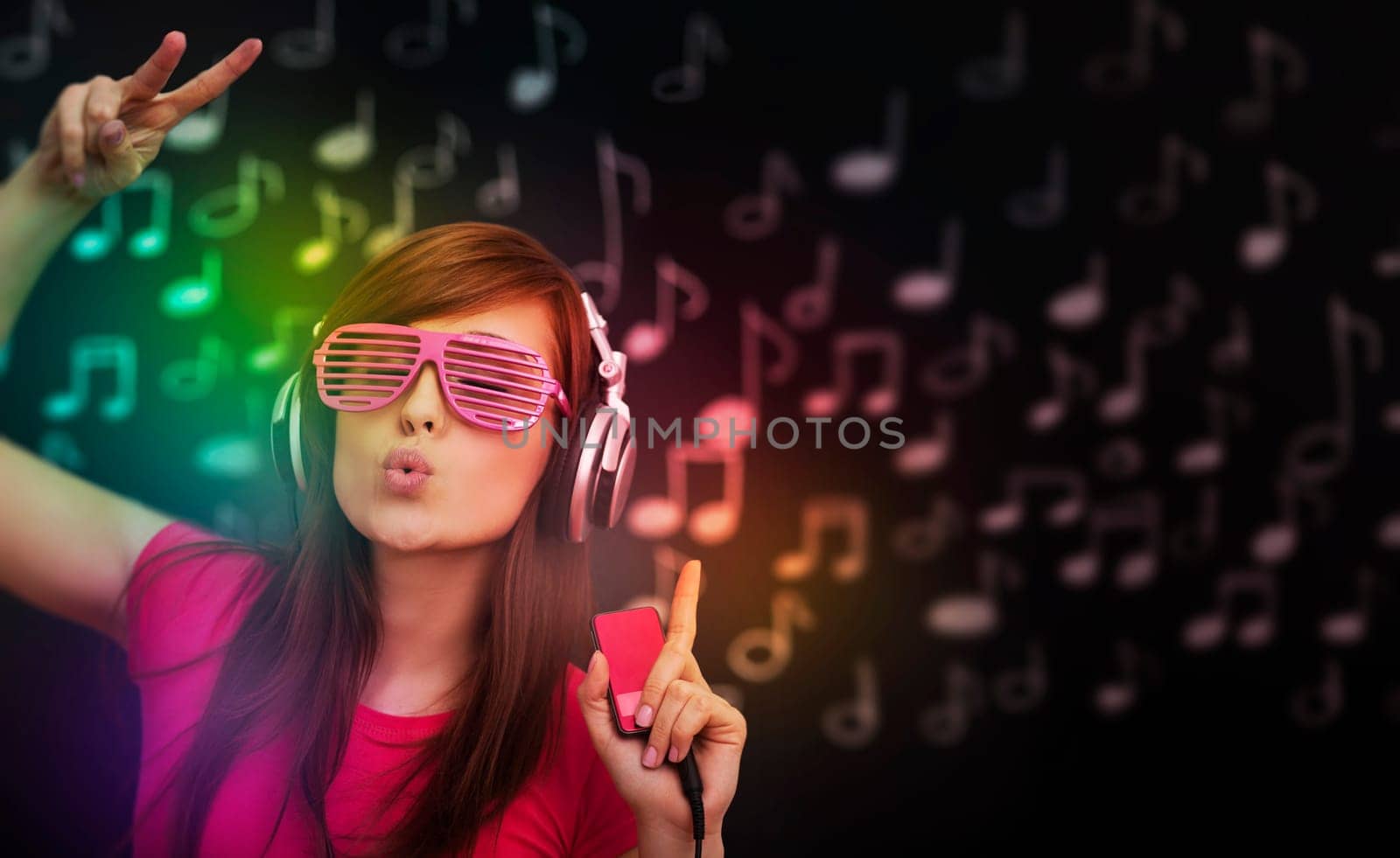 Dancing crazy woman